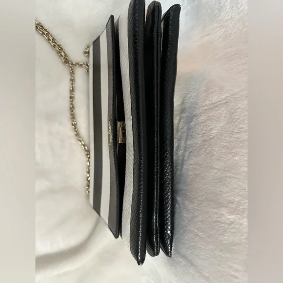 Kate spade embossed leather bag - chic black and white - Picture 10 of 13